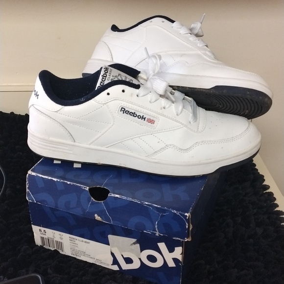 Reebok Other - Reebok classic club C 85 white leather tennis Navy accent US Men's Sneakers